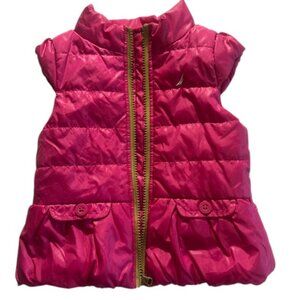 Magenta Toddler Girls Nautica‎ Puffer Vest Size 18 months